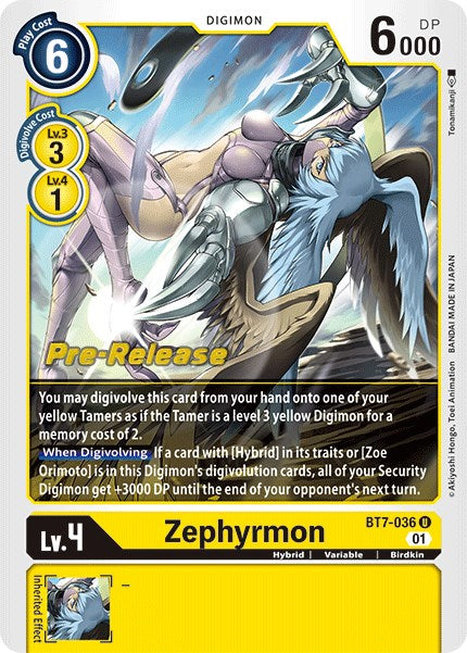 Zephyrmon [BT7-036] [Cartas de Prerelease de Next Adventure]