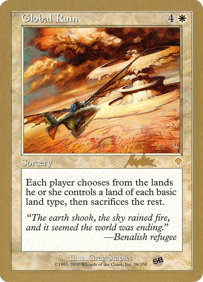 Ruine mondiale (Brian Kibler) (SB) [Decks des Championnats du Monde 2002]