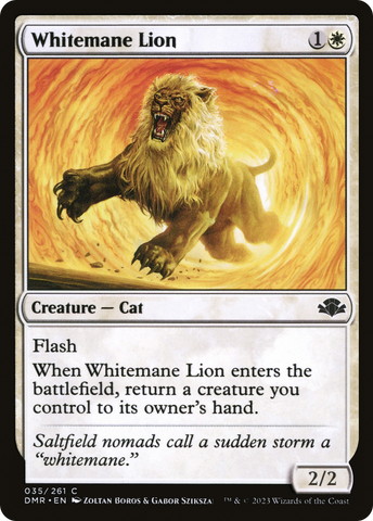 León melena blanca [Dominaria Remasterizada]