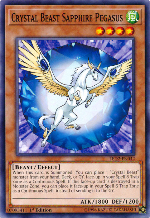 Bestia de Cristal Pegaso Zafiro [LED2-EN042] Común