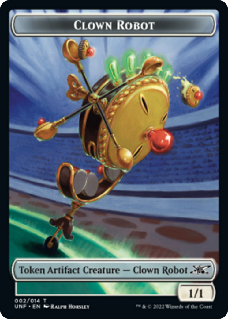 Robot Clown (002) // Jeton Ballon Double-Face [Unfinity Tokens]