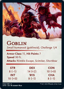 Carte d'art Gobelin (Signature estampillée or) [Donjons & Dragons : Aventures dans les Royaumes Oubliés - Série d'art]