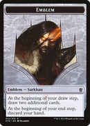 Sarkhan, le locuteur draconique – emblème [Jetons Khans de Tarkir]