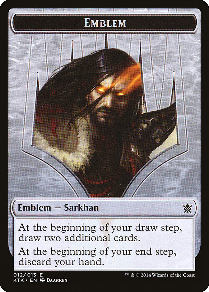 Sarkhan, le locuteur draconique – emblème [Jetons Khans de Tarkir]