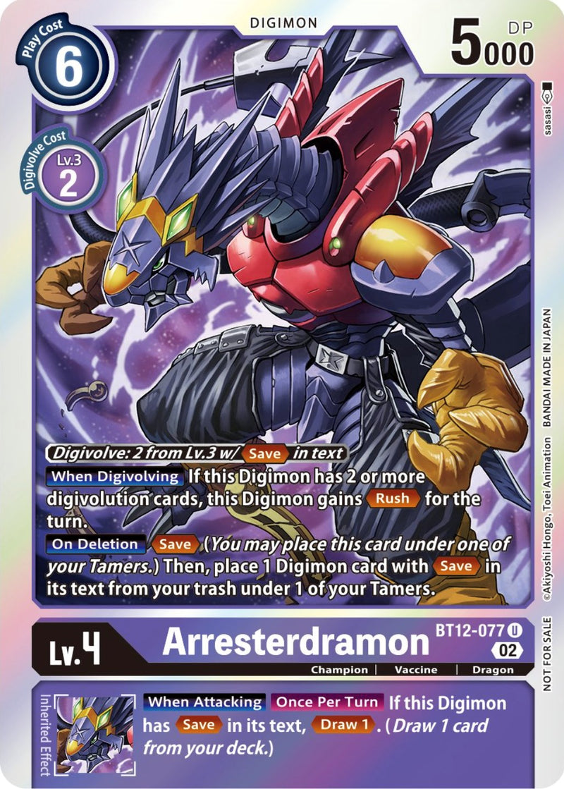 Arresterdramon [BT12-077] (Box Topper) [A través del tiempo]