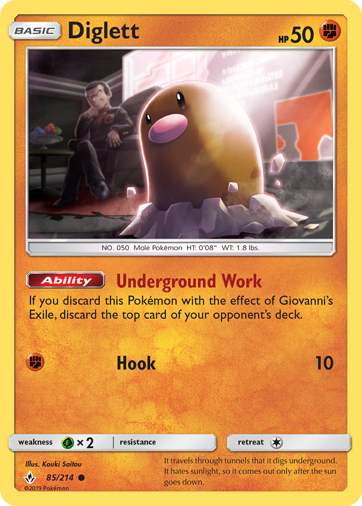 Diglett (85/214) [Sol y Luna-Vínculos Indestructibles]