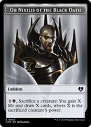 Emblème d'Ob Nixilis du Serment noir [Jetons Commander Masters]