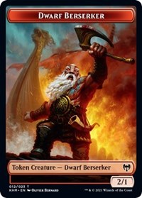 Berserker Nain // Bobine de Koma Jeton recto-verso [Jetons Kaldheim]