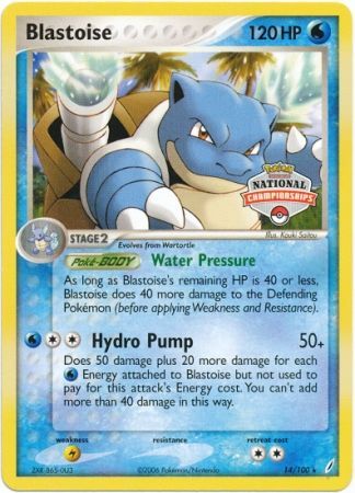 Blastoise (14/100) (Promo Campeonato Nacional) [EX: Guardianes de Cristal]