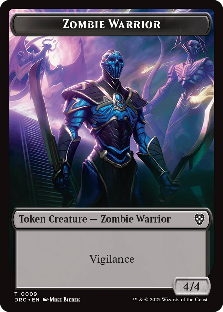 Armée zombie // Guerrier zombie – Jeton recto-verso [Aetherdrift Tokens]