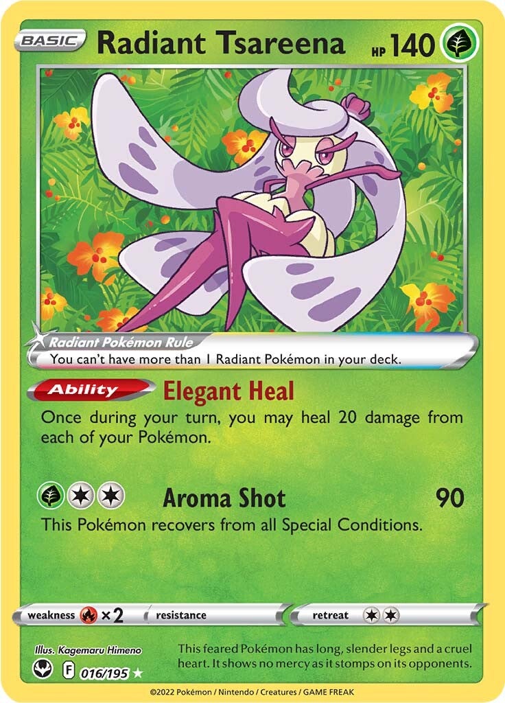 Tsareena Radiante (016/195) [Espada y Escudo: Tempestad Plateada]