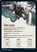 Carte illustrée de Drider [Dungeons & Dragons : Aventures dans les Royaumes Oubliés - Série d'art]