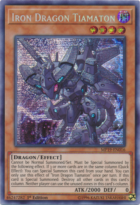 Dragón de Hierro Tiamatón [MP19-SP016] Secreta Rara Prismática