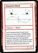 Géométrique Bizarre (Édition 2021) [Cartes de Test Mystery Booster]