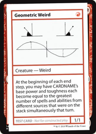 Géométrique Bizarre (Édition 2021) [Cartes de Test Mystery Booster]
