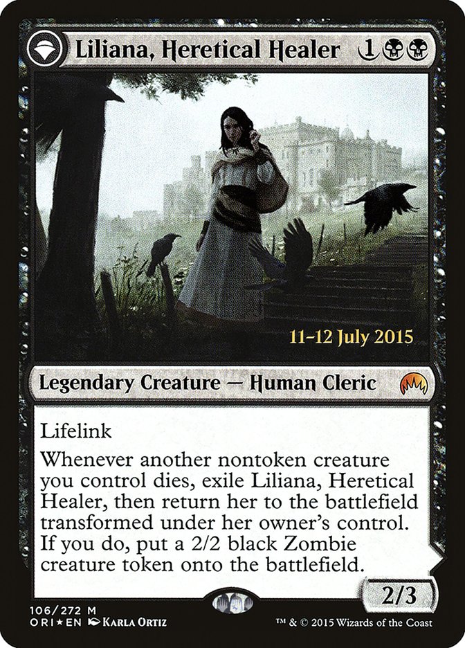 Liliana, guérisseuse hérétique // Liliana, nécromancienne rebelle [Magic Origins Prerelease Promos]