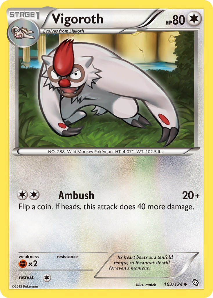Vigoroth (102/124) [Noir & Blanc : Dragons Exaltés]