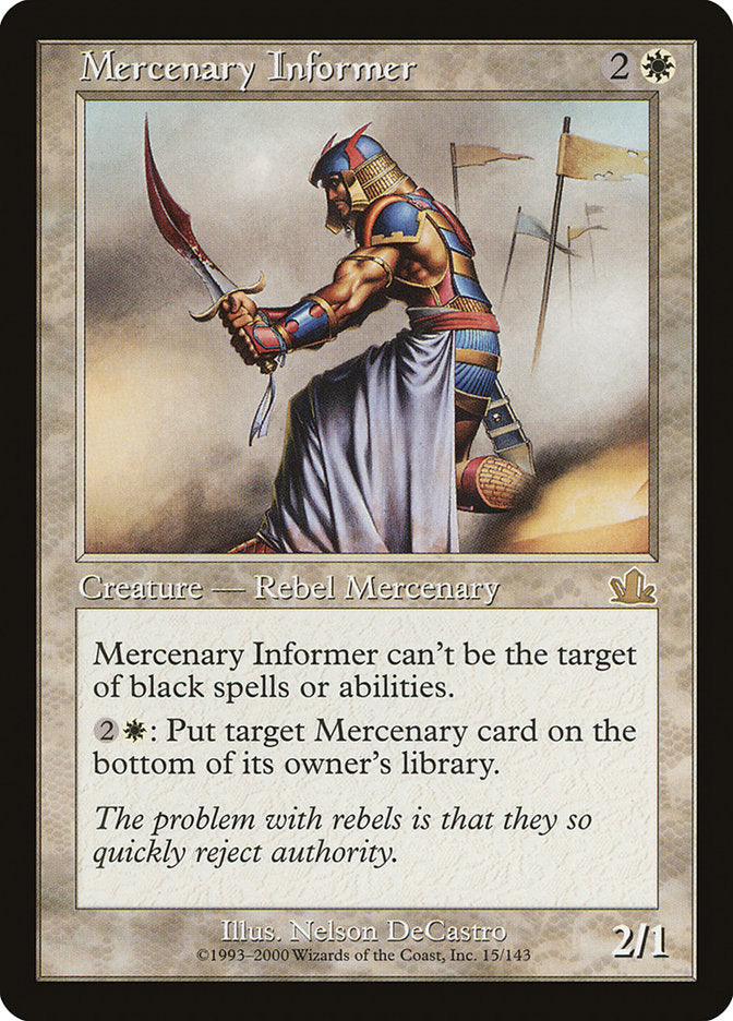 Informateur mercenaire [Prophétie]