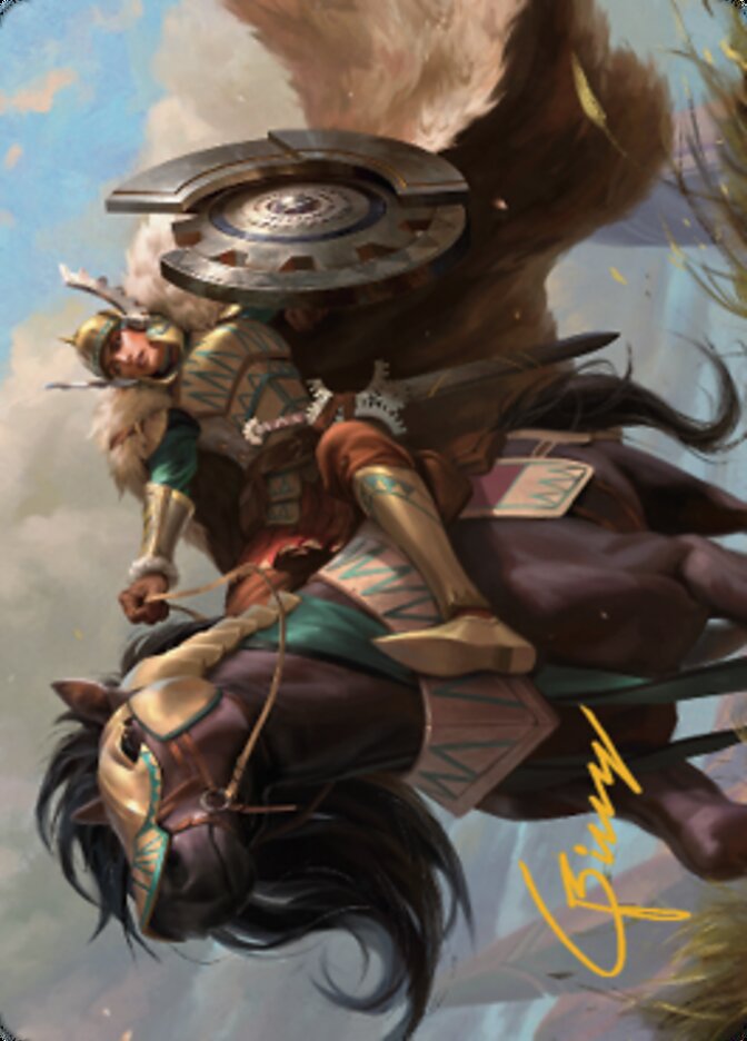 Carte illustrée Chevalier de l'Aube (Signature estampillée or) [Série illustrée Dominaria Uni]