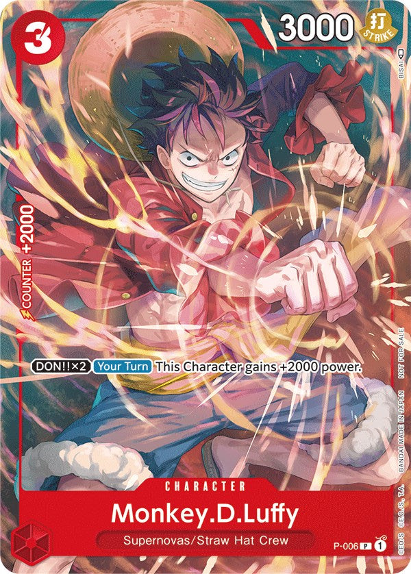 Monkey.D.Luffy (P-006) (Paquete de Torneo Vol. 1) [Cartas Promocionales de One Piece]