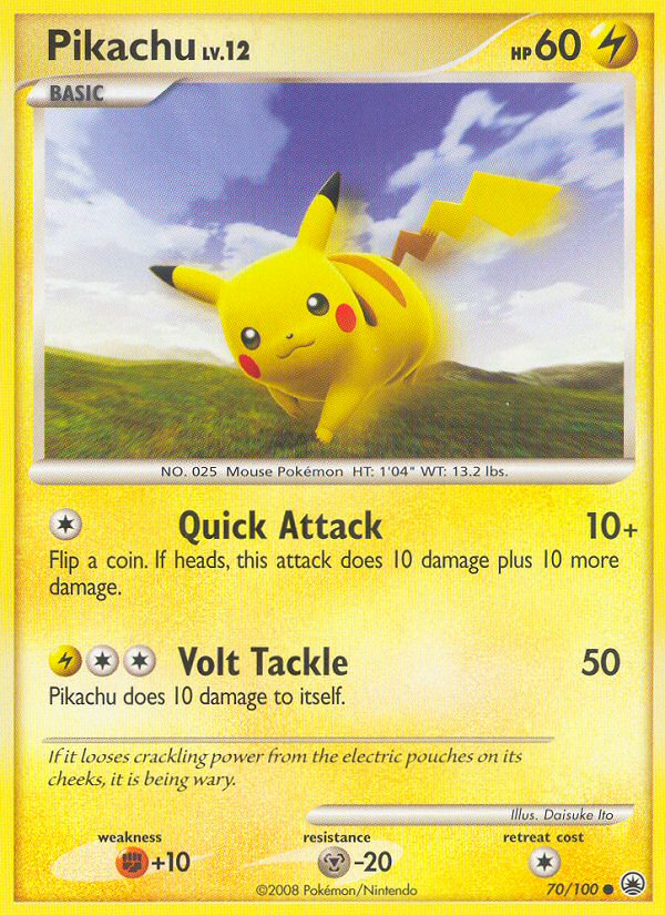 Pikachu (70/100) [Diamant & Perle : Aube Majestueuse]