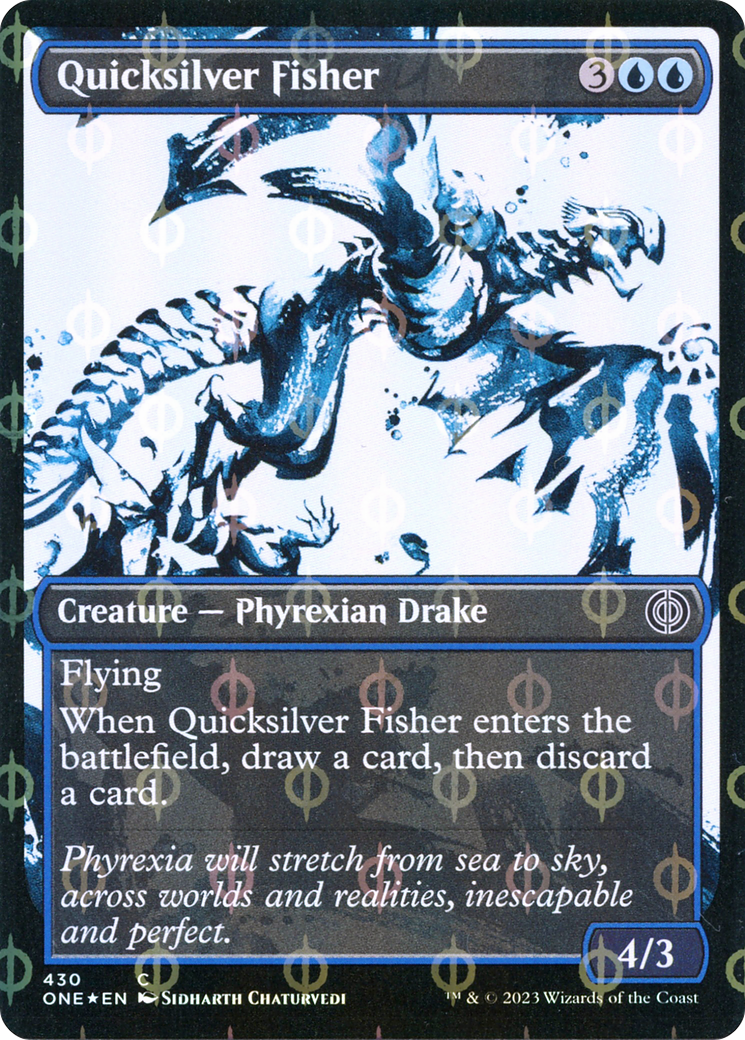 Quicksilver Fisher (Showcase Ichor Step-and-Compleat Foil) [Phyrexia : Tous seront un]