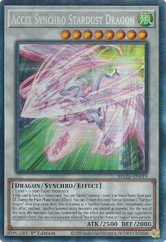 Dragon de Poussière d'Étoile Accel Synchro [MAZE-FR019] Collector's Rare