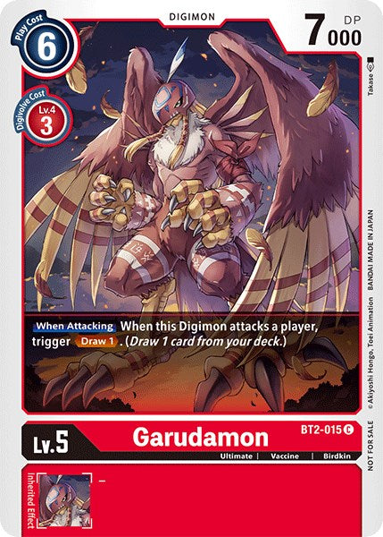 Garudamon [BT2-015] (Paquete de Torneo Oficial Vol.3) [Promos de Lanzamiento de Sobres de Mejora Especial]