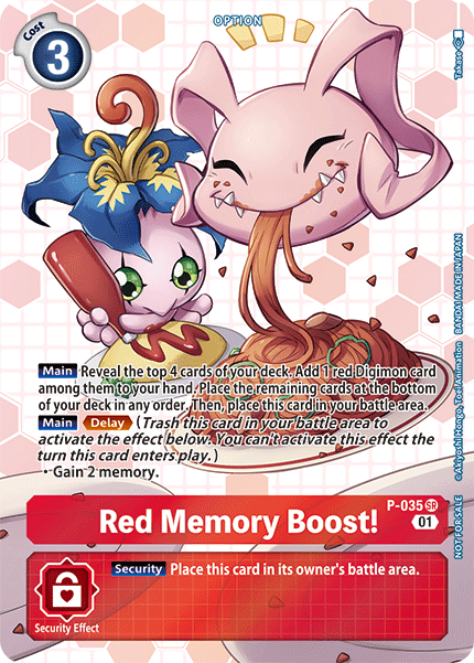 ¡Mejora de Memoria Roja! [P-035] (Paquete de Promoción de Caja - Próxima Aventura) [Cartas Promocionales]