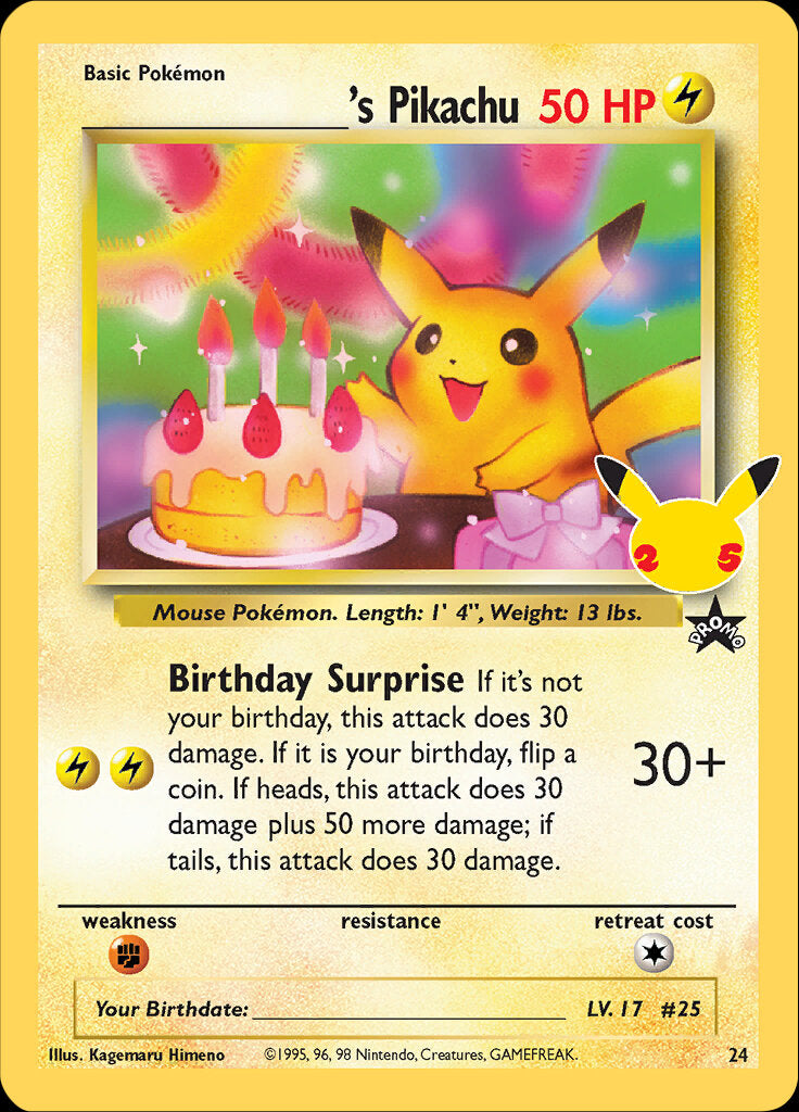 Le Pikachu de _____ (24) [Célébrations : 25e anniversaire - Collection classique]