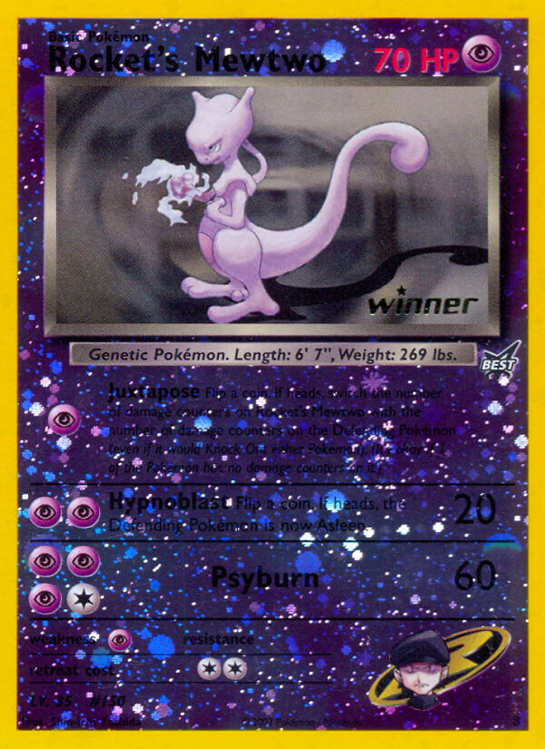 Mewtwo de Rocket (8) [Meilleures cartes promotionnelles]