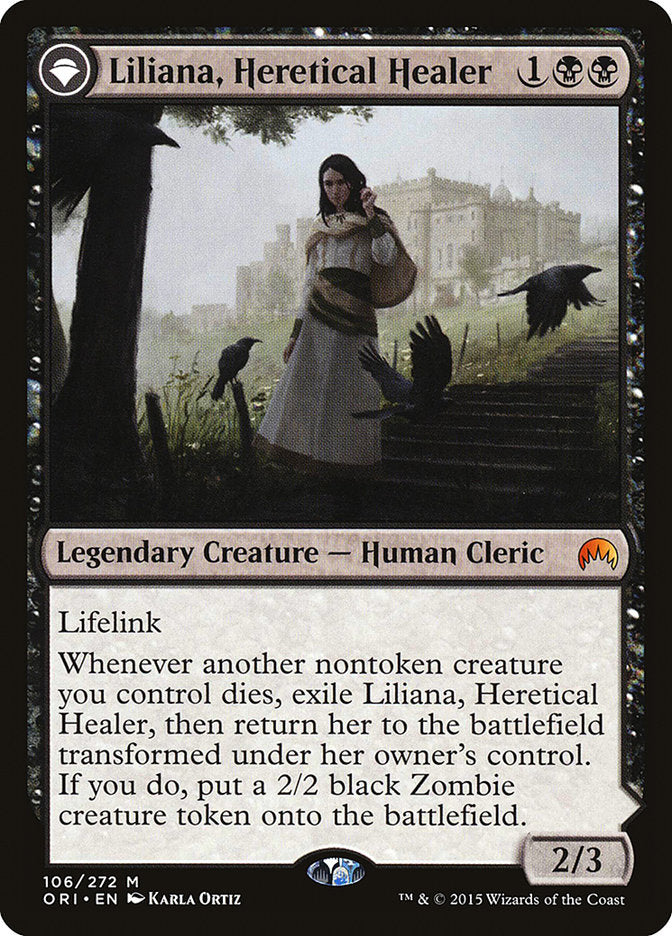 Liliana, guérisseuse hérétique // Liliana, nécromancienne rebelle [Magic Origines]