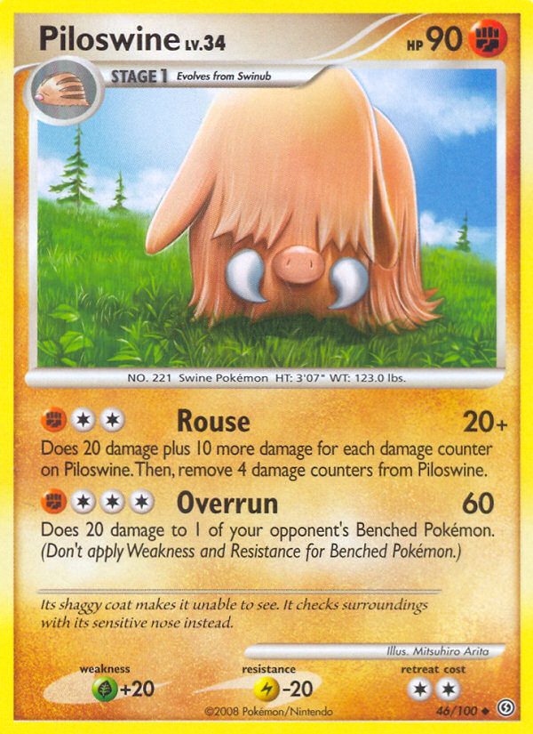 Piloswine (46/100) [Diamond & Pearl: Frente Tormenta]