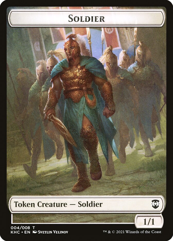 Oiseau (001) // Soldat Jeton double face [Jetons Commander Kaldheim]