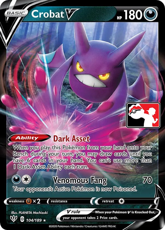 Crobat V (104/189) [Serie Uno de Paquetes de Premios]