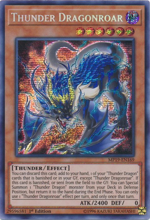 Trueno Dragonrugido [MP19-EN169] Secreta Rara Prismática
