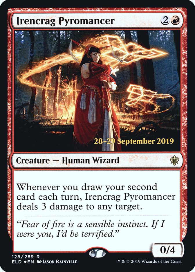 Pyromancien d'Irencrag [Cartes promos d'avant-première Le trône d'Eldraine]
