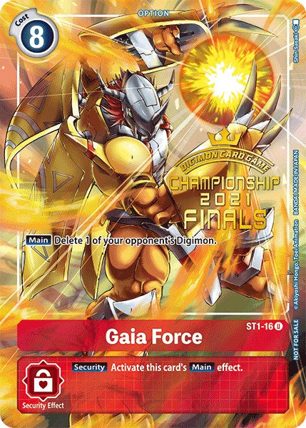 Gaia Force [ST1-16] (Paquete de evolución de domador de las Finales del Campeonato 2021) [Mazo de inicio: Promociones de Gaia Red]