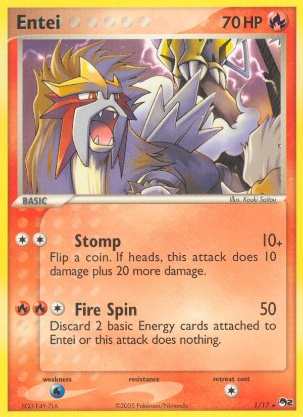 Entei (1/17) [Série POP 2]