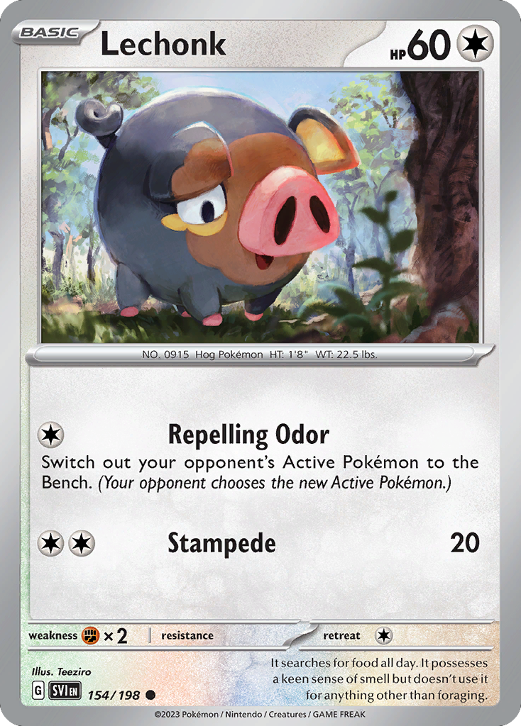 Lechonk (154/198) (Exclusif au Deck Thème) [Écarlate et Violet : Set de Base]