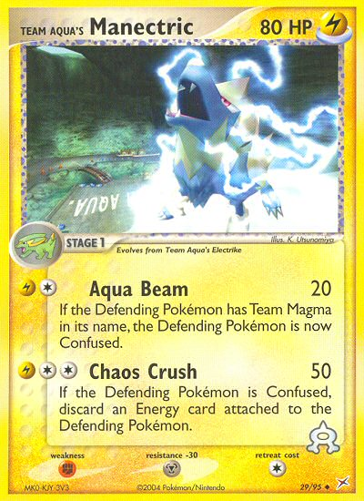 Manectric de la Team Aqua (29/95) [EX : Team Magma vs Team Aqua]