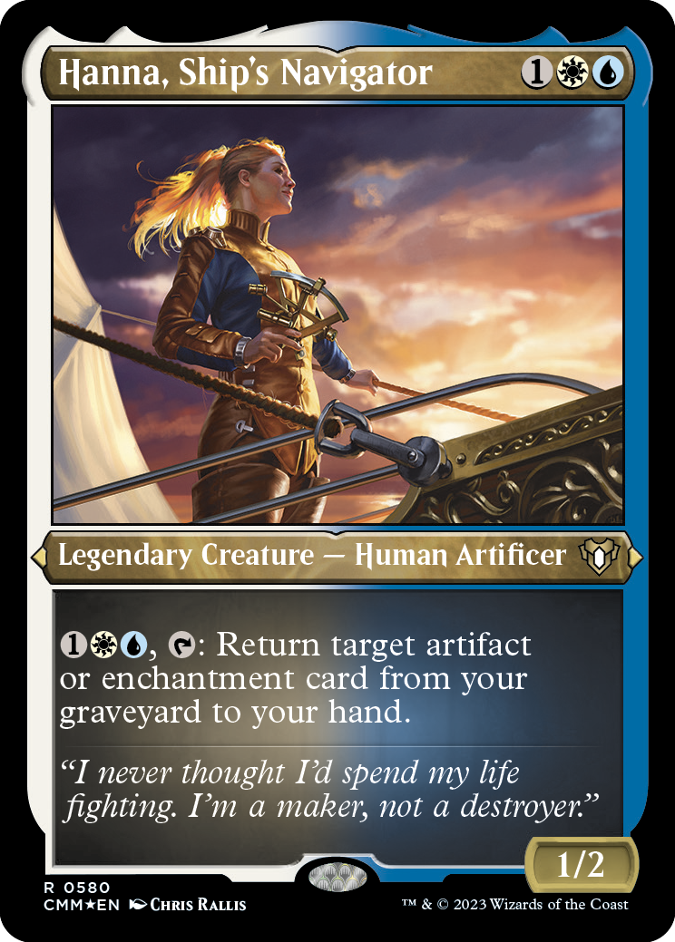 Hanna, navigatrice du navire (gravure à l'acide) [Commander Masters]