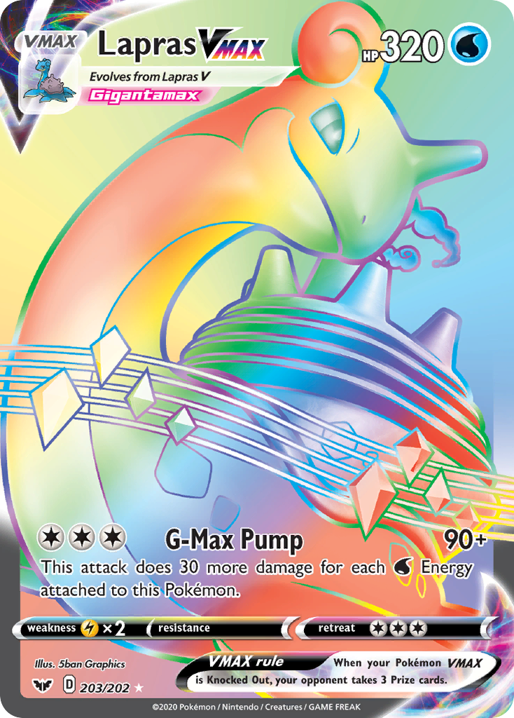 Lapras VMAX (203/202) [Épée et Bouclier : Set de Base]