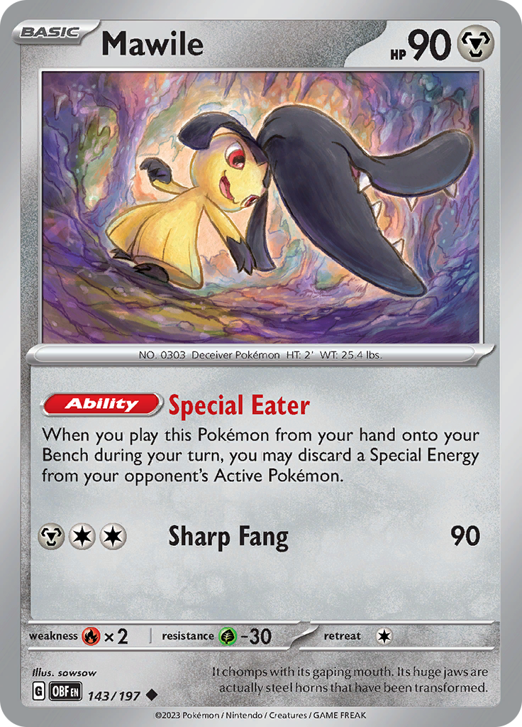 Mawile (143/197) [Escarlata y Púrpura: Llamas Obsidianas]