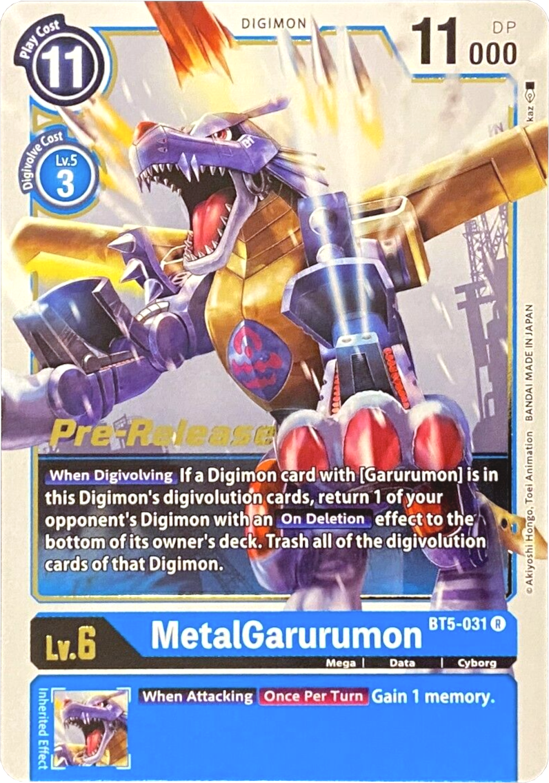 MetalGarurumon [BT5-031] [Cartas Promocionales de Prelanzamiento Batalla de Omni]
