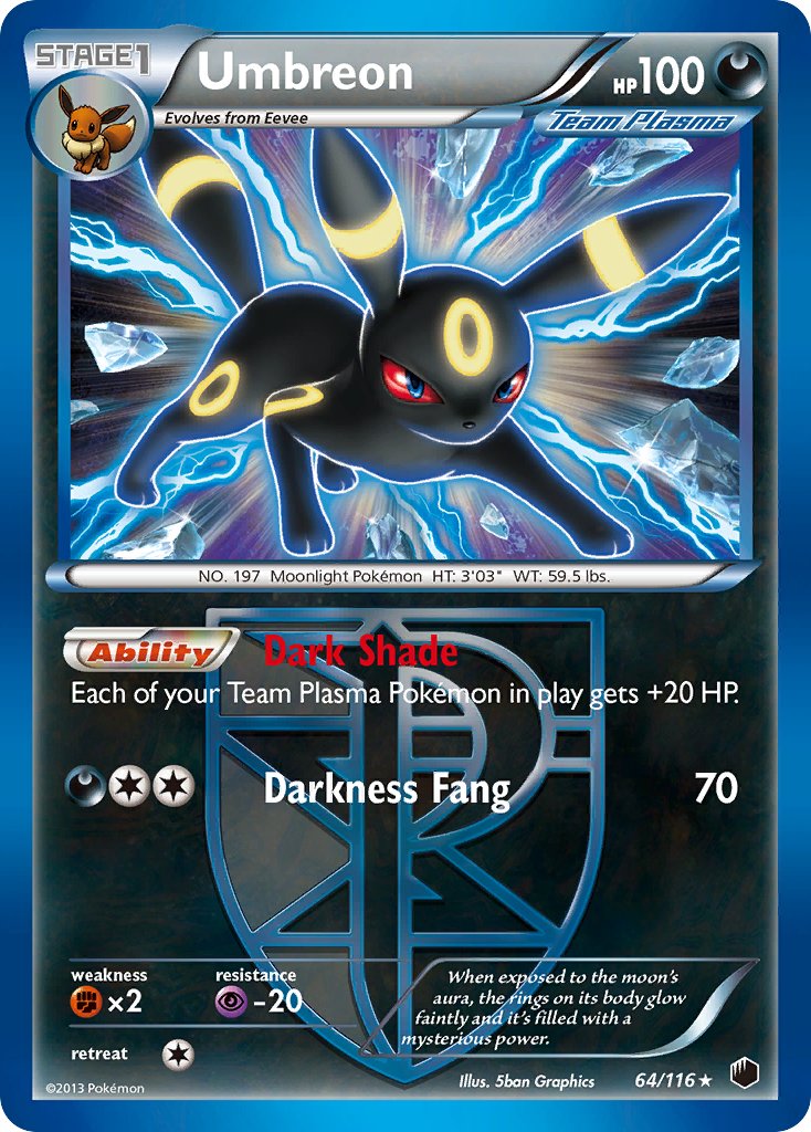 Noctali (64/116) (Deck de Combat Légendaire Artikodin) (Exclusivité Deck Thématique) [Noir & Blanc : Glaciation Plasma]