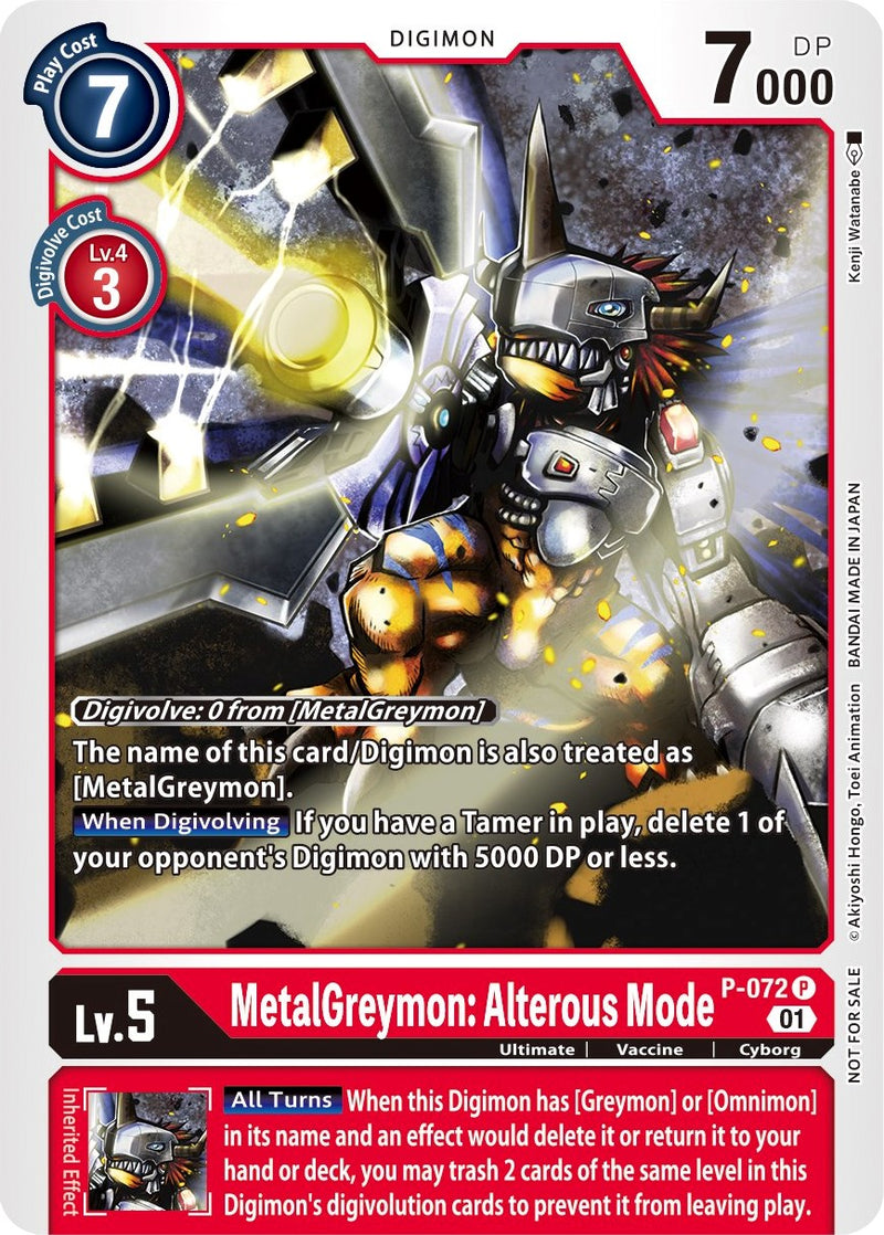 MetalGreymon: Modo Alterado [P-072] (Paquete de Actualización) [Cartas Promocionales]