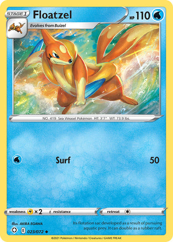Floatzel (023/072) [Espada y Escudo: Destinos Brillantes]