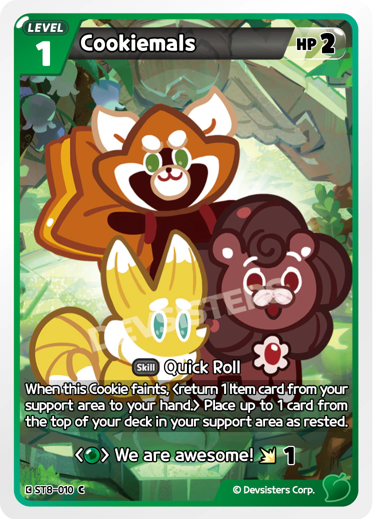 Image for Cookiemals (ST8-010) (ST8) - CookieRun: Braverse TCG