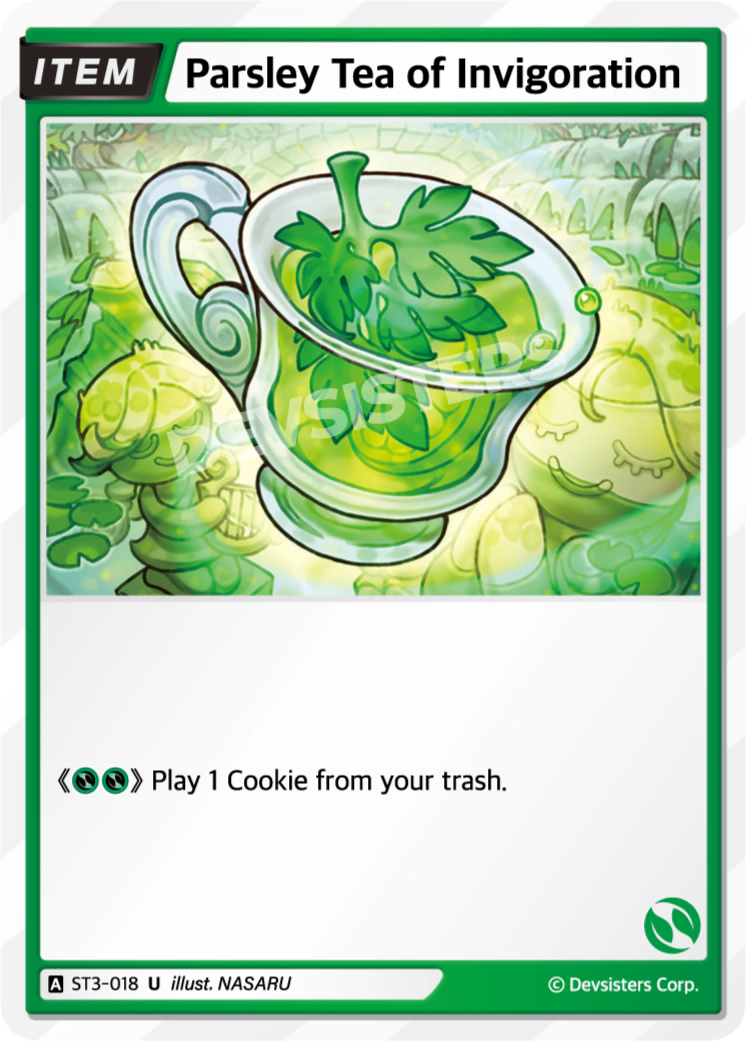 Image for Parsley Tea of Invigoration (ST3-018) (ST3) - CookieRun: Braverse TCG